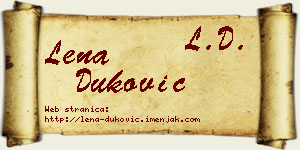 Lena Duković vizit kartica